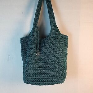 The Sak- Green crochet tote bag- beautiful green color
